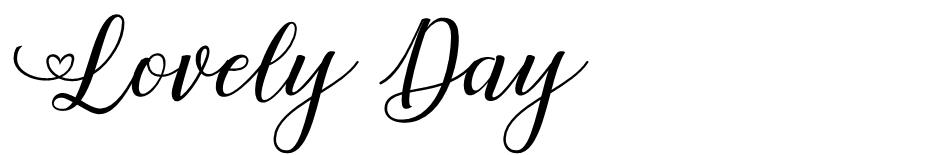 Lovely Day font